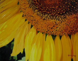 Sunflower; 16x20 oil on canvas