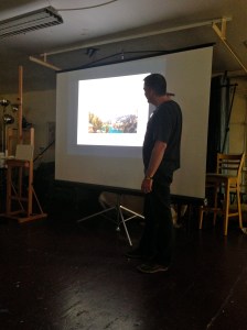 Roger discussing an Edgar Payne painting