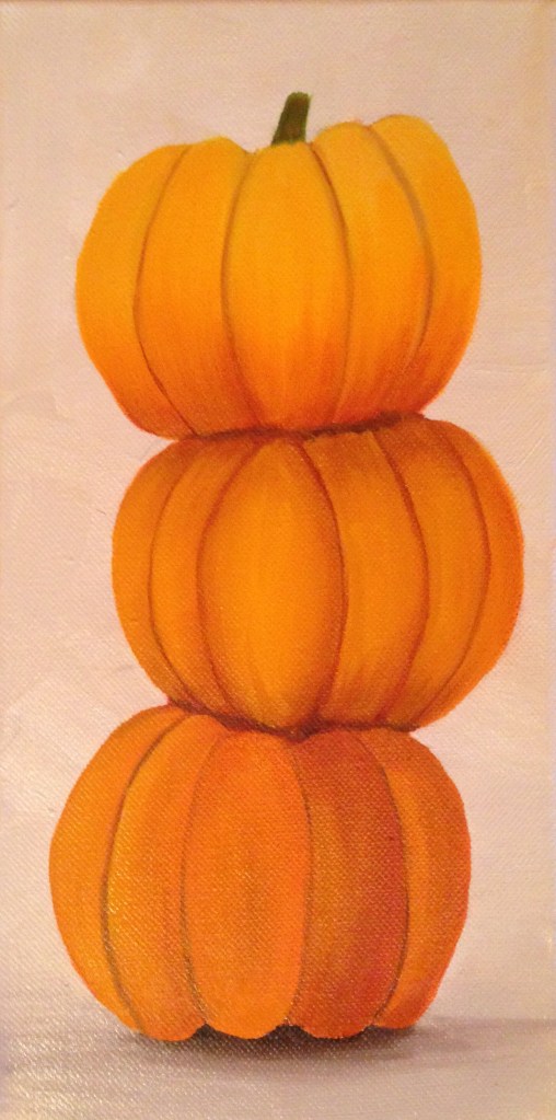 lauren spires fine art_pumpkin trio in progress